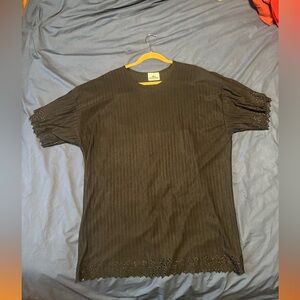 Vintage Black Lace Hem Dress